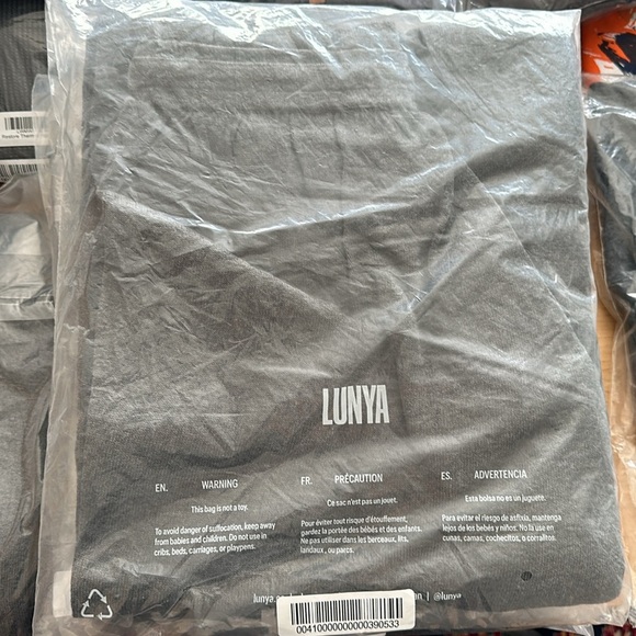 LUNYA Cozy Cotton Silk Relaxed Pants in Restful Grey Heather NWOT SMALL - Picture 11 of 11